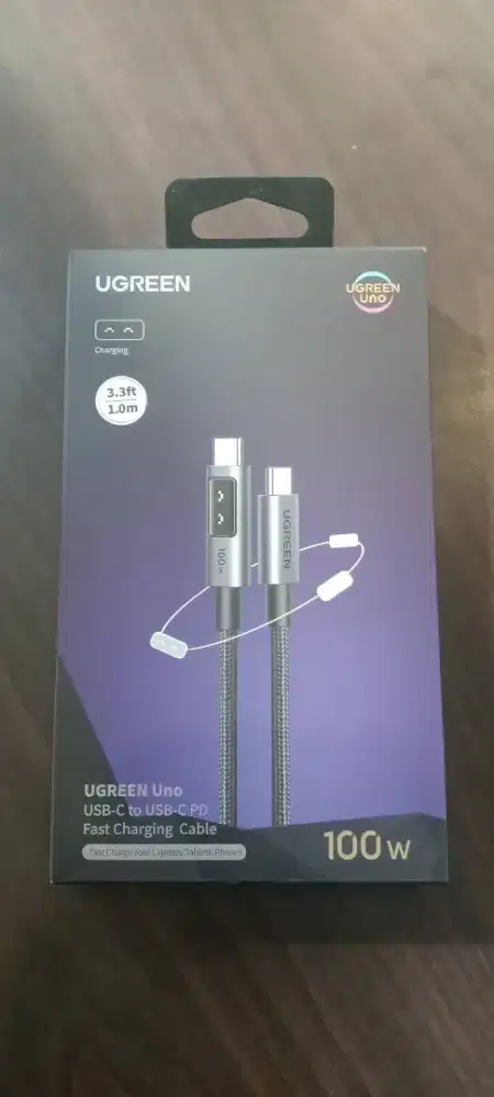 UGREEN 35501 Kabel Charger Uno 100W LED Display USB C to USB C