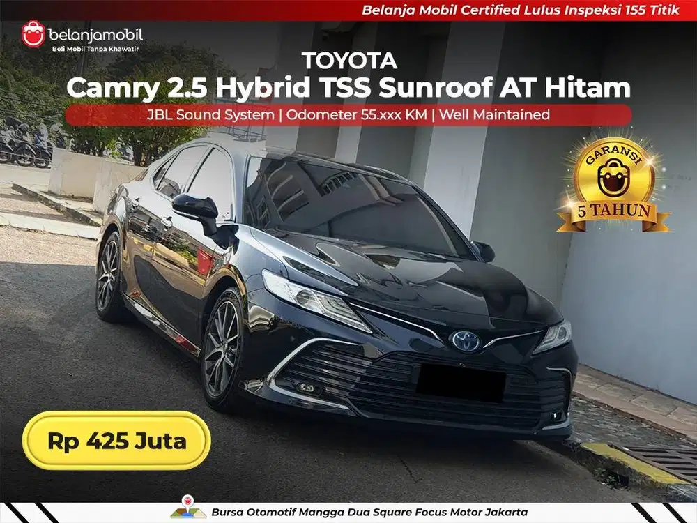 [ HYBRID ] Toyota Camry 2.5 TSS Sunroof JBL AT Hitam 2022/2023