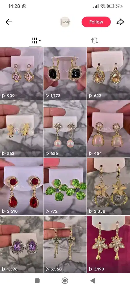 JUAL RUGI AKSESORIS ANTING IMPOR KUALITAS A BAGI YG  MAU USAHA JUALAN