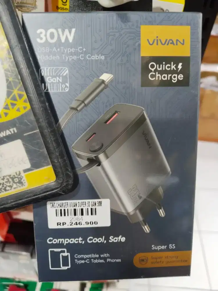 CHARGER VIVAN SUPER 5S GAN 30W | ATLANTIS DAHSYAT