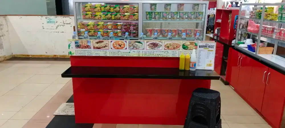 Borongan 3 Meja jualan kasir multiplex hpl tbl P180cm L90cm T160cm 4jt