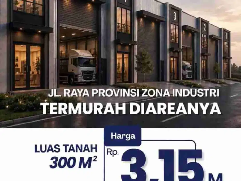 DIJUAL GUDANG STRATEGIS BEKASI LUAS 300 M²