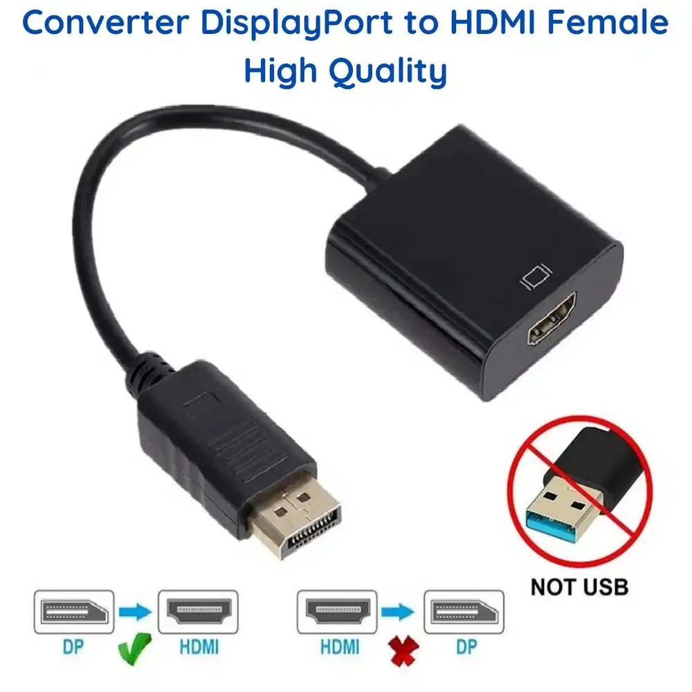 Cable Converter DisplayPort to HDMI/Kabel Converter DP - HDMI Female