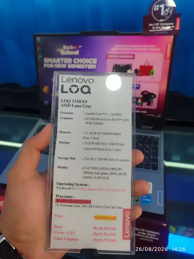 Lenovo LOQ 15IRX9 Promo cicilan tanpa DP bunga ringan
