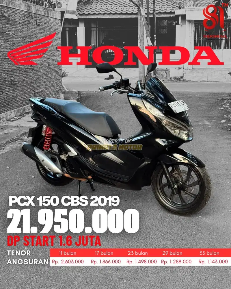 CREDIT DP MULAI 1.6 JUTA !!! HONDA PCX 150 CBS 2019