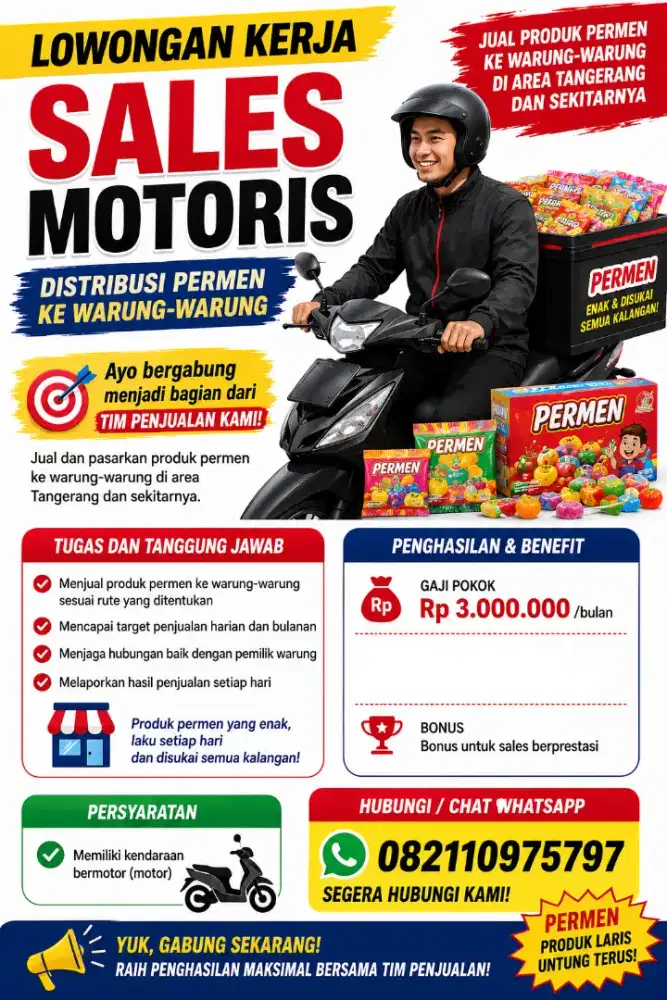 Sales menjual permen