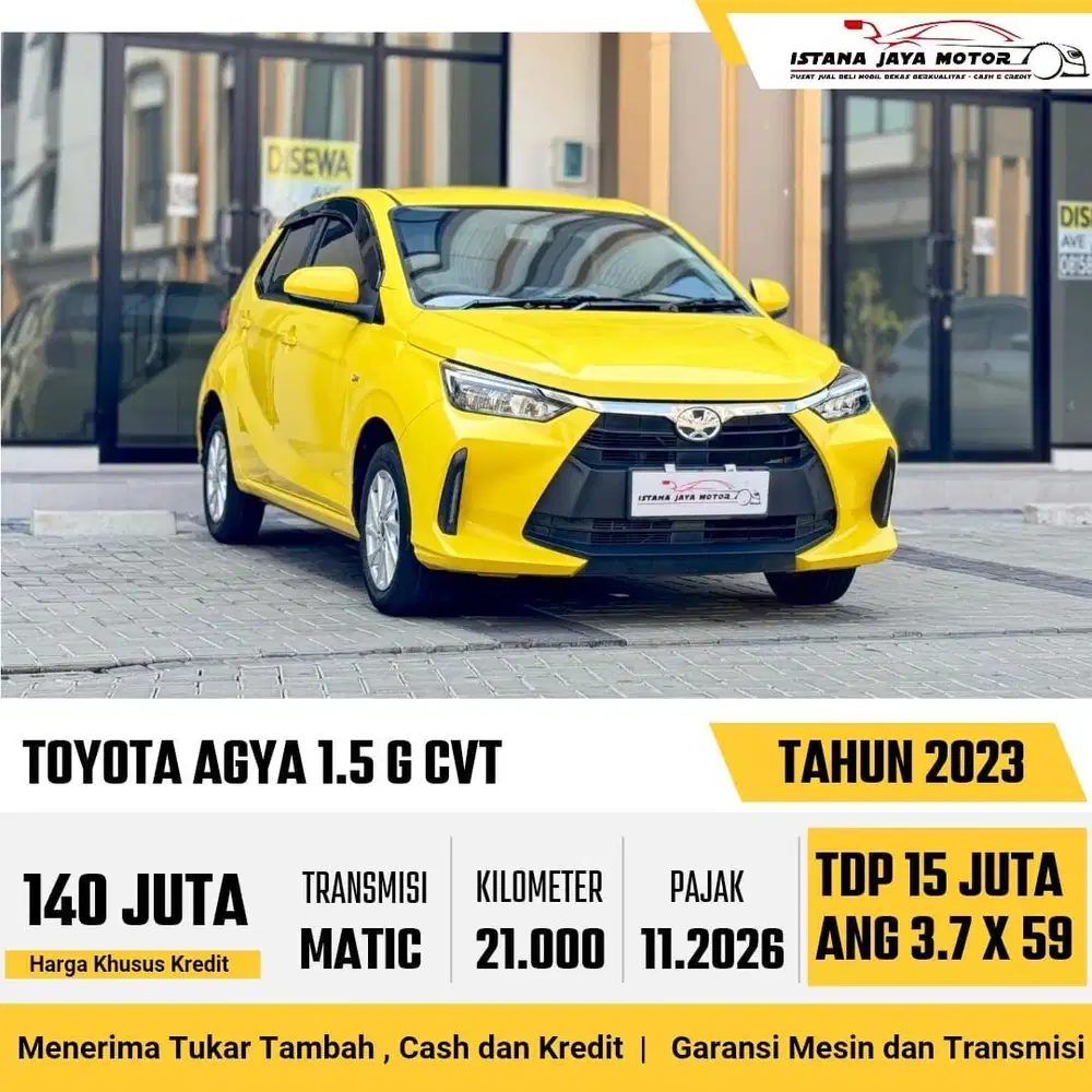 LOW KM !! Toyota Agya G CVT 1.2 Automatic 2023
