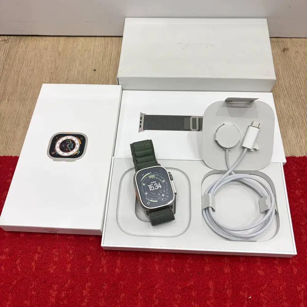 Apple Watch Ultra 1 49mm Titanium Case Green Fullset second