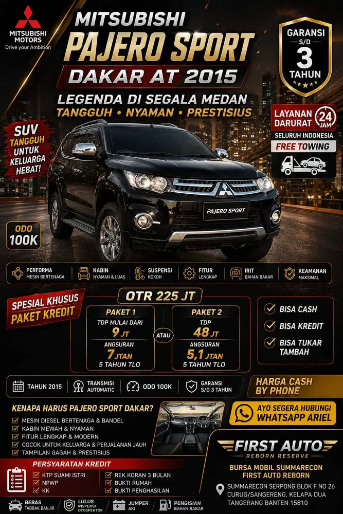 Mitsubishi Pajero Sport Dakar AT diesel 2015