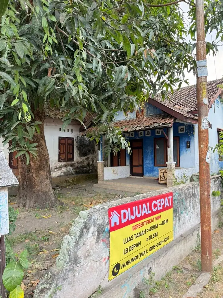Jual tanah (masih terdapat bangunan)