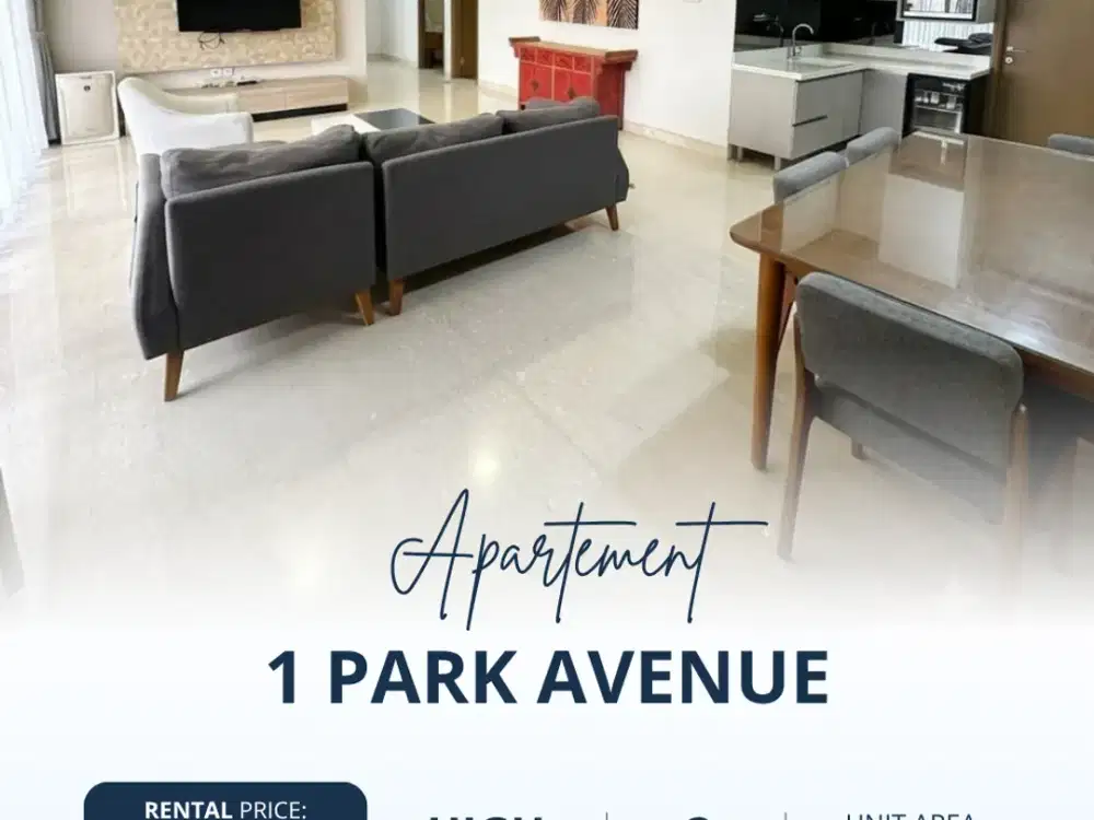 For Rent! 1Park Avenue Royal Tower 3BR High Floor with Pakubuwono & City View