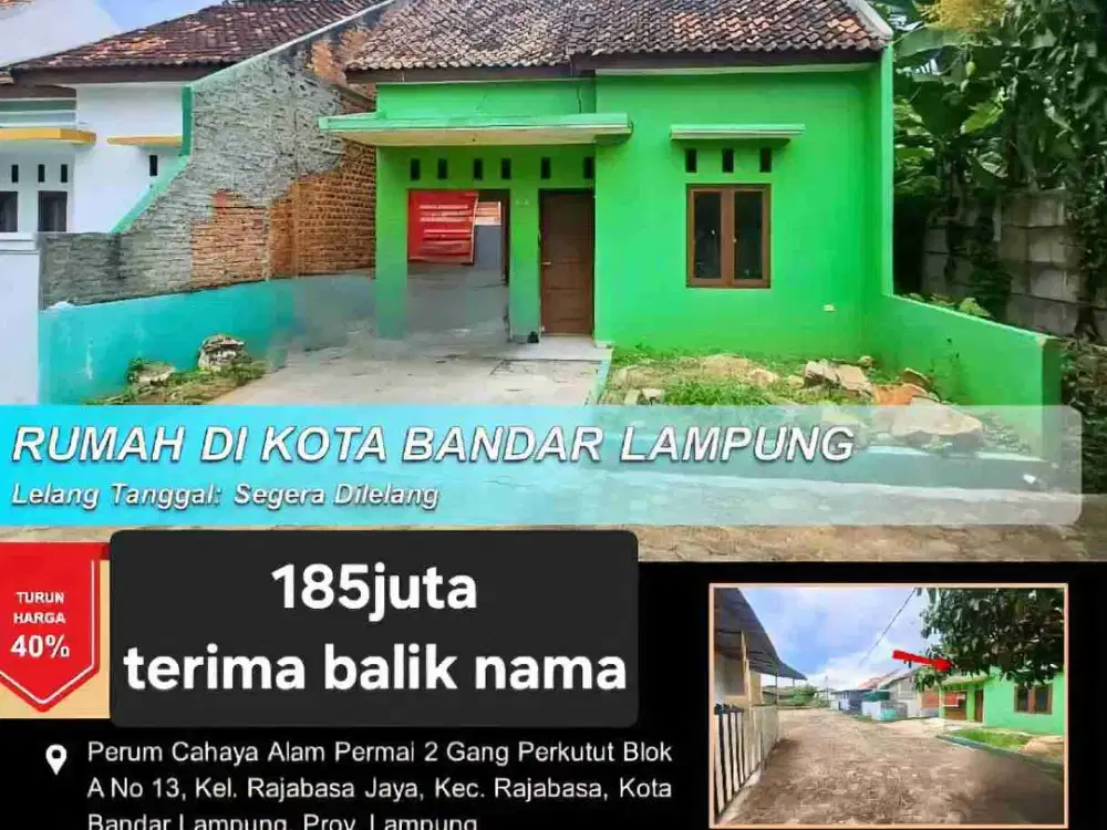 rumah murah rajabasa anti banjir