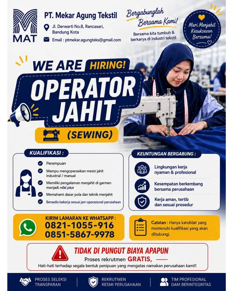 Operator Mesin Jahit