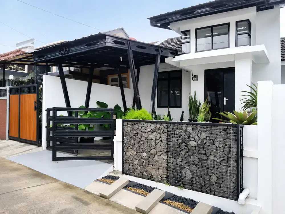 View Gunung Pangrango - Salak & Dekat Tol Bocimi Lido, Dijual Rumah Asri di Bukit Rancamaya Bogor Siap Huni