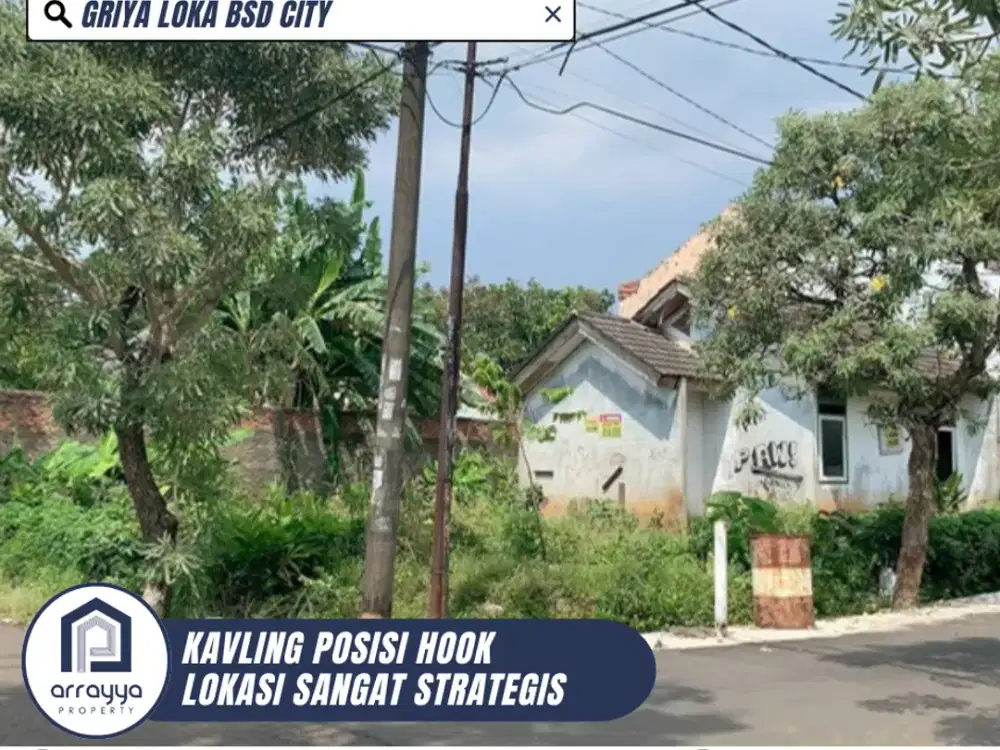 DIJUAL KAVLING POSISI HOEK LOKASI SANGAT STRATEGIS DI GRIYA LOKA BSD (ARB13)