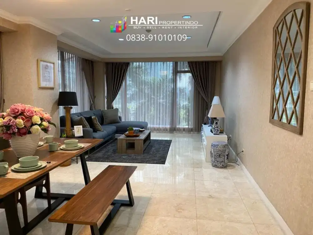 DIJUAL CEPAT Apartemen Istana Sahid 3 BR Sudirman Area - Jalan Kaki ke Citywalk MRT Busway