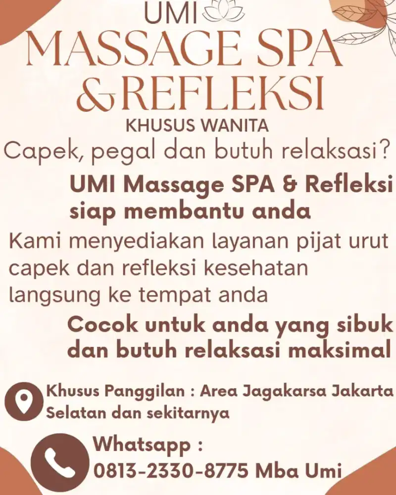 Massage SPA & Refleksi