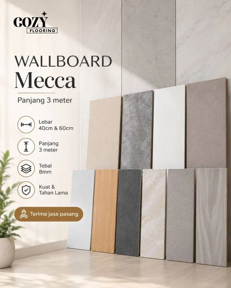 Wallboard Mecca Panjang 3 meter | Wallboard motif PVC Klik