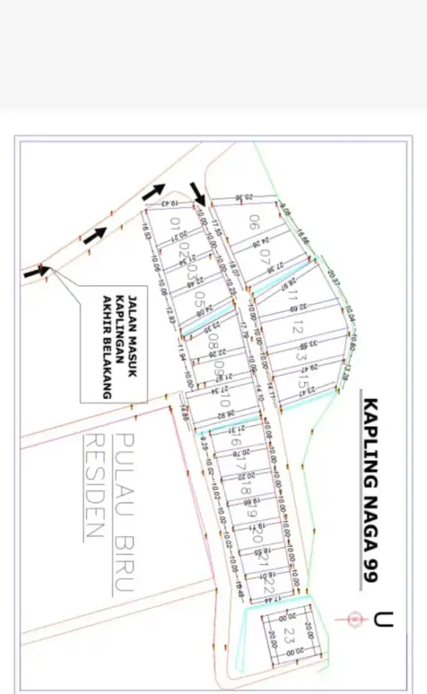 Jual kaplingan 10x20  fiew laut