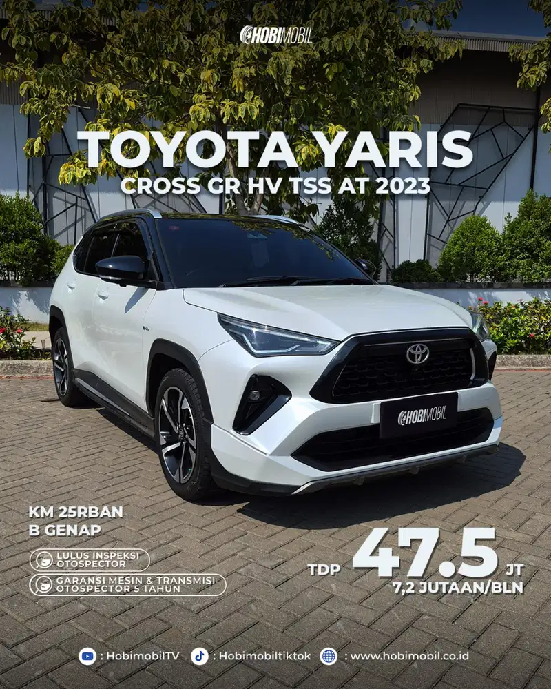 Garansi mesin 5 tahun Toyota Yaris cross two-tone Hybrid at 2023