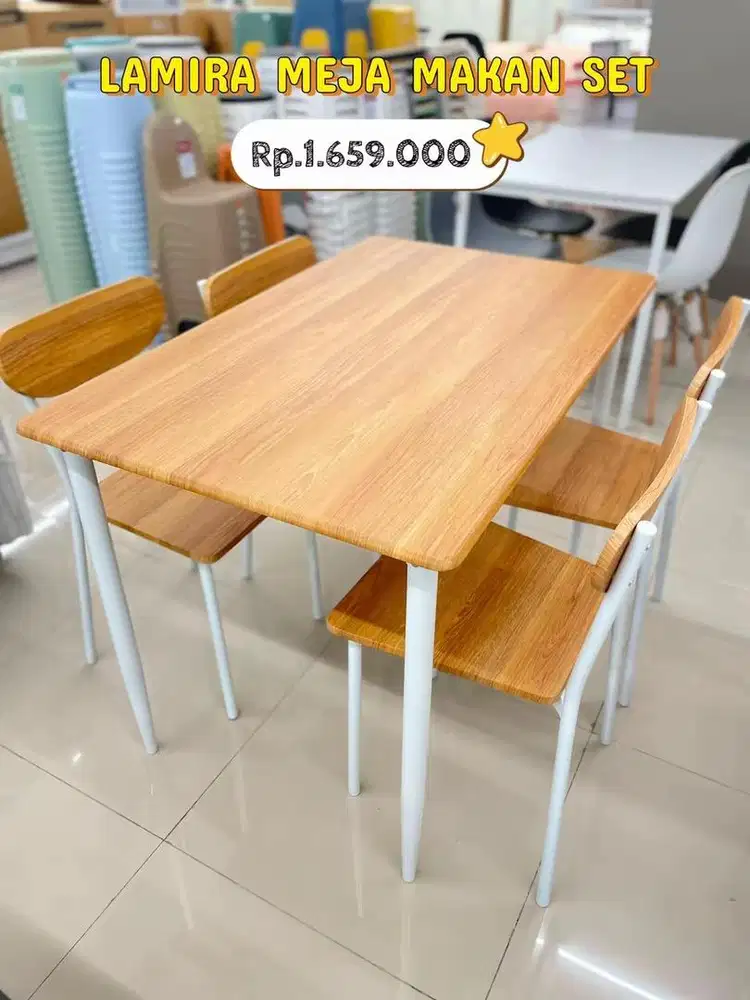 MEJA MAKAN SET LAMIRA