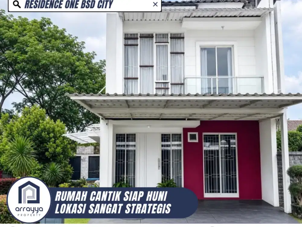 DIJUAL RUMAH CANTIK 2 LANTAI SIAP HUNI LINGKUNGAN ASRI DI RESIDENCE ONE BSD (HRB217)