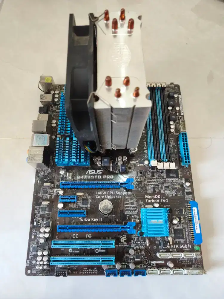 Jual cepat mb Asus, proc Amd Fx8150 X6 dan heatsink Coolermaster bekas