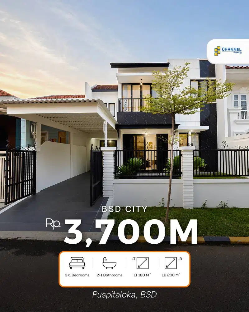 RUMAH FULL FURNISHED SIAP HUNI PUSPITA LOKA BSD