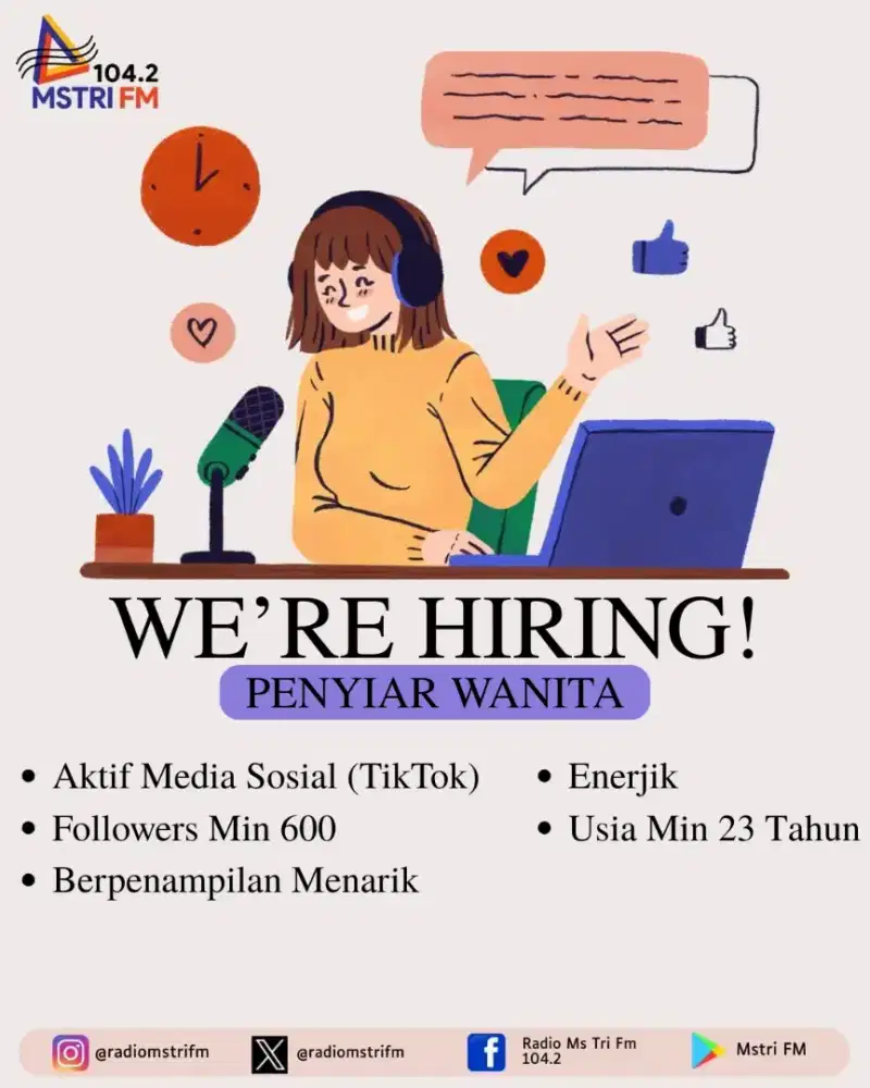Dibutuhkan Penyiar