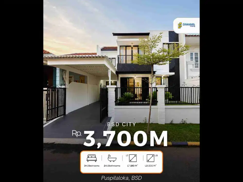 Jual Rumah 2 Lantai dengan Furniture Lengkap di Puspita Loka BSD, An