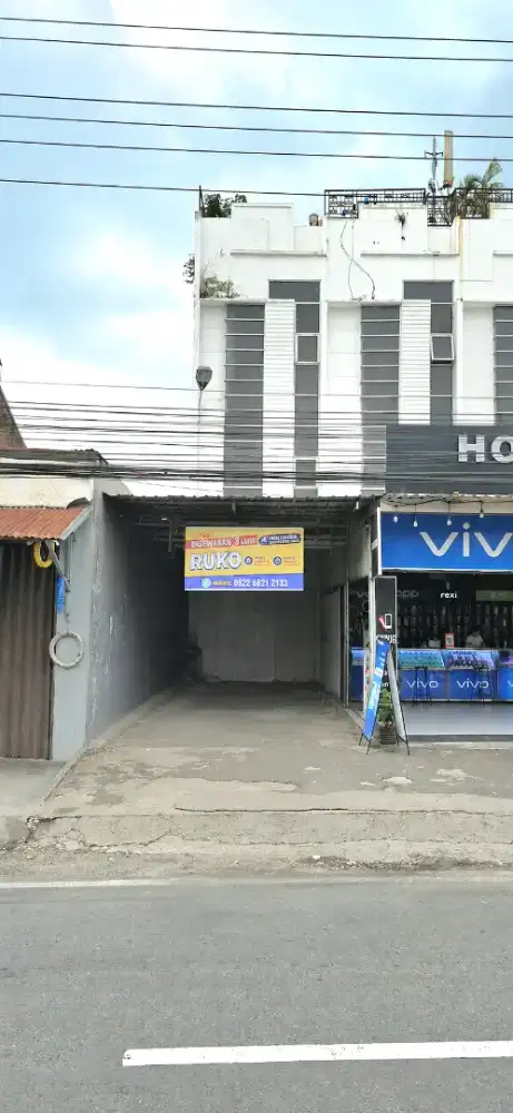 Sewa Ruko 3 Lantai Strategis Pinggir Jln Utama Medan Tuntungan