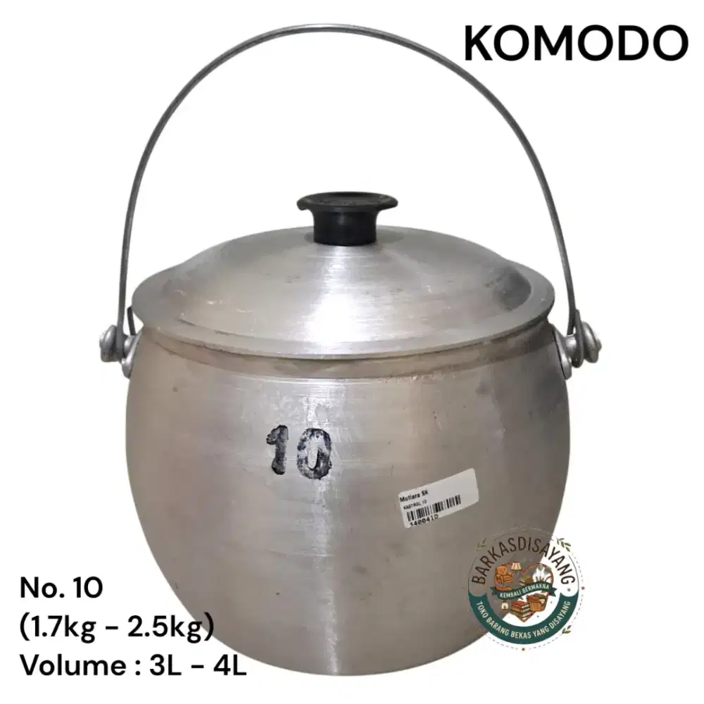 NEW JUAL MURAH PANCI KASTROL ALUMINIUM PANCI LIWET BRAND KOMODO NO 10