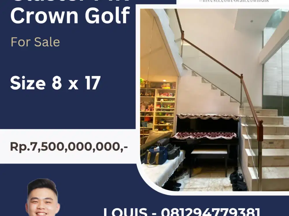 JUAL RUMAH CROWN GOLF PIK TERMURAH DOUBLE DECKER
