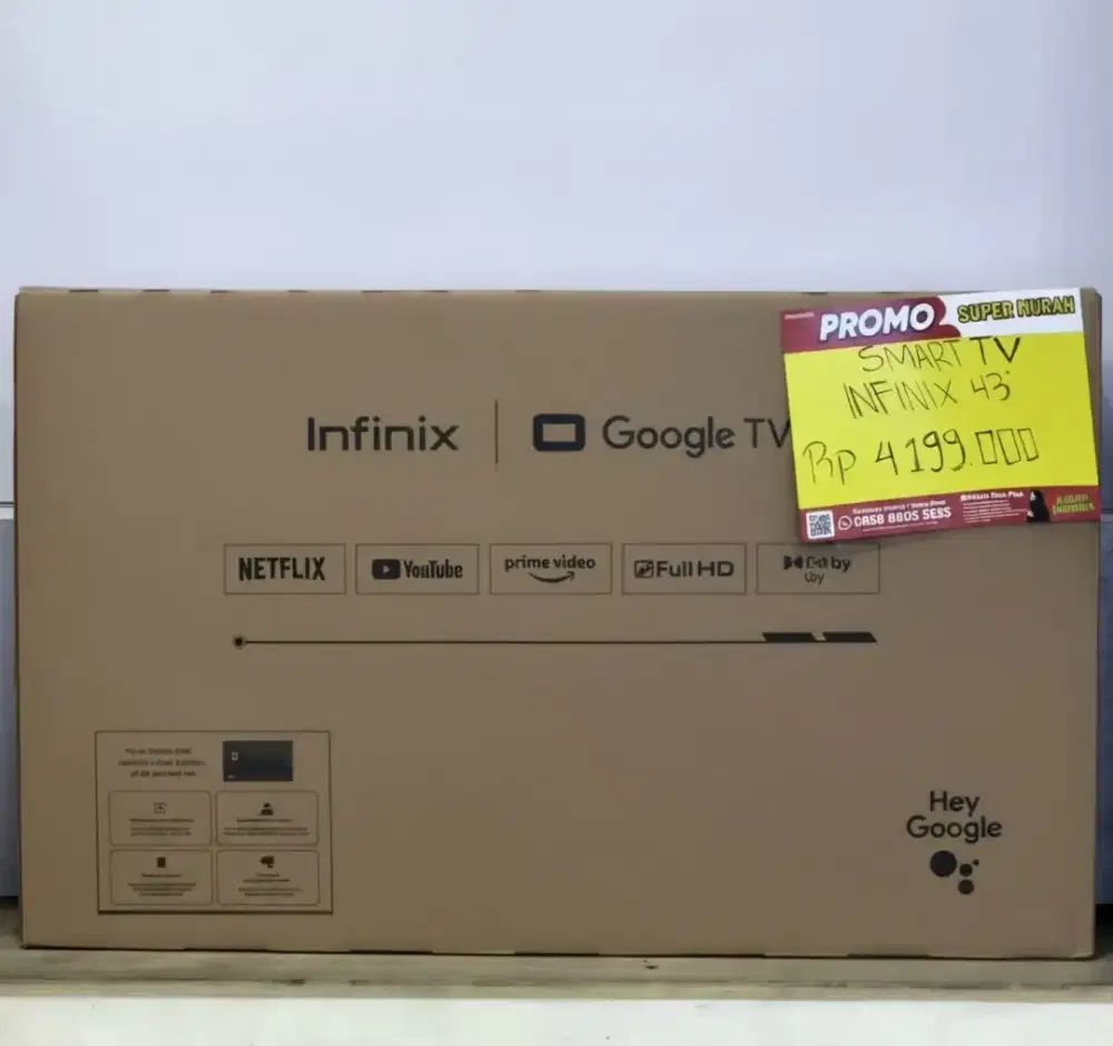 PROMO SUPER MURAH! Infinix Smart TV 43 Gogle TV Segel ORI