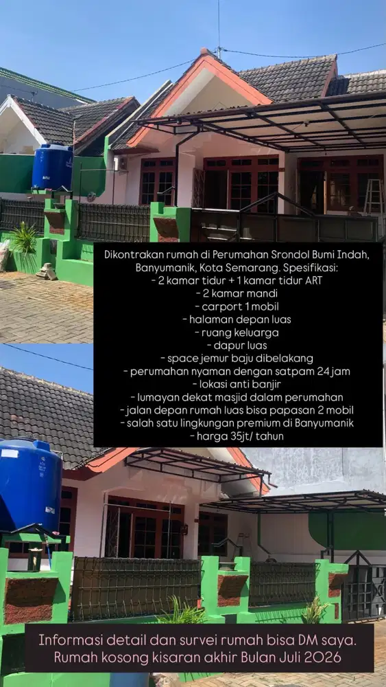 Disewakan Rumah Full Furnish, 37juta/Tahun net