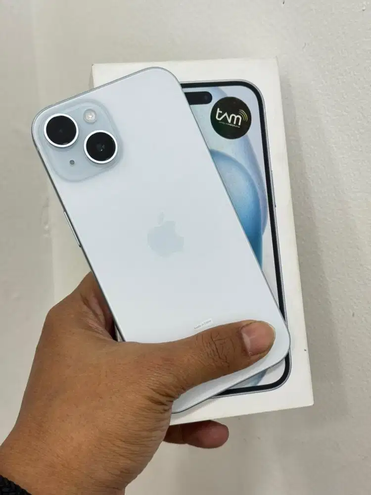 Iphone 15 128Gb blue ibox baru open box aja garansi full 1 tahun