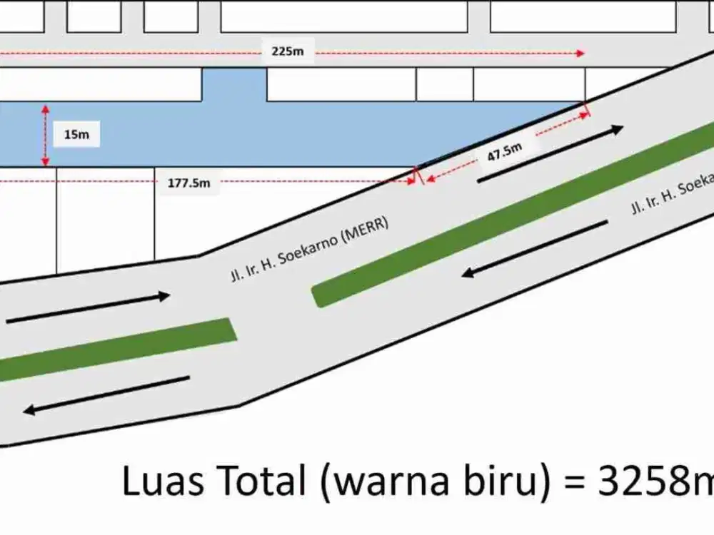 JUAL TANAH NOL JALAN RAYA IR.SOEKARNO MERR SURABAYA TIMUR