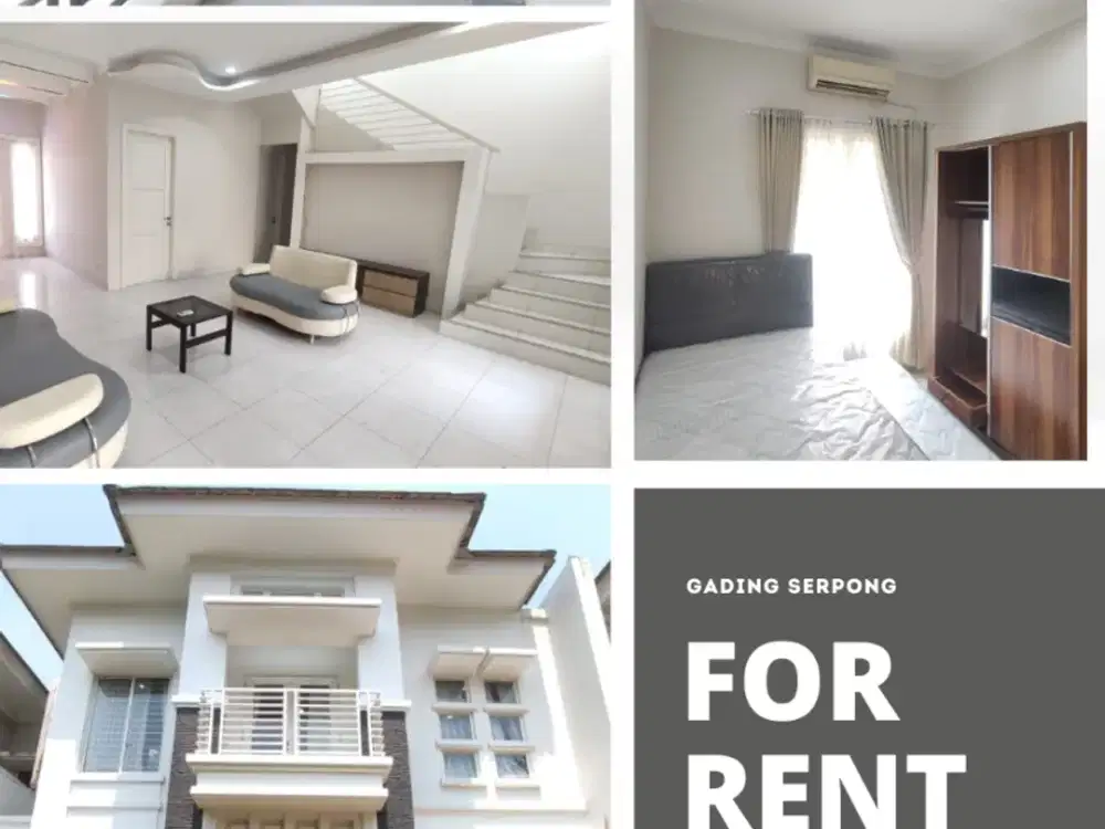 DISEWAKAN RUMAH RAPIH SIAP HUNI DI	CLUSTER SAPPHIRE , PHG GADING SERPONG