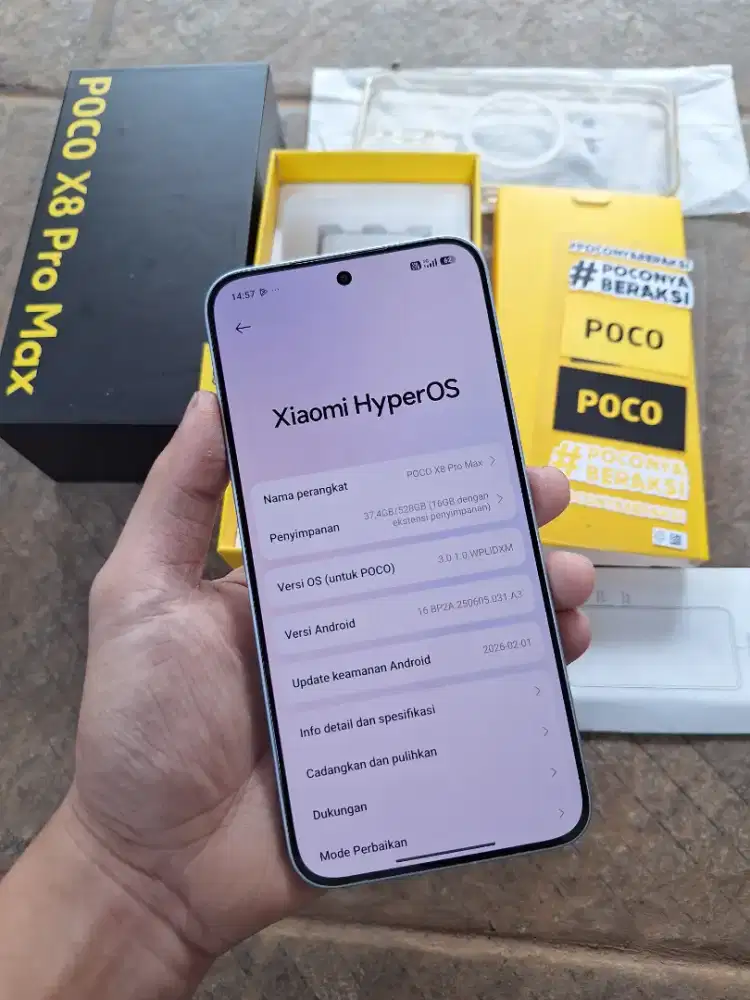 Poco X8 Promax 12/512GB Mulus Fullset Blue Edition