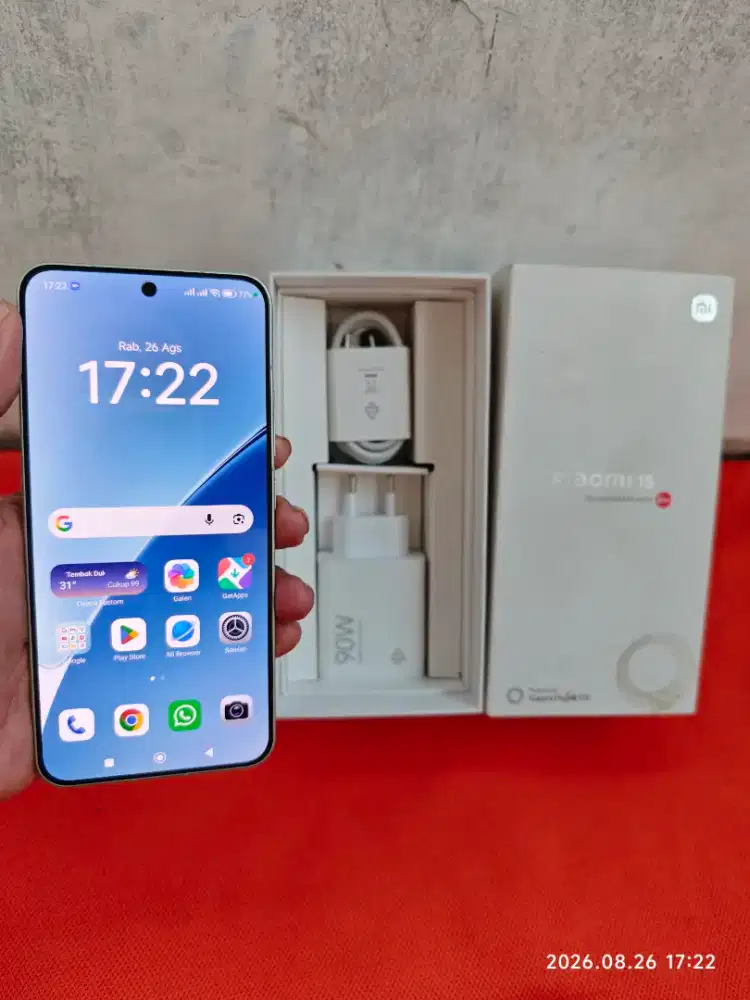 Xiaomi 15 12/256 Fullset ori segel mulus no minus garansi ON 2027