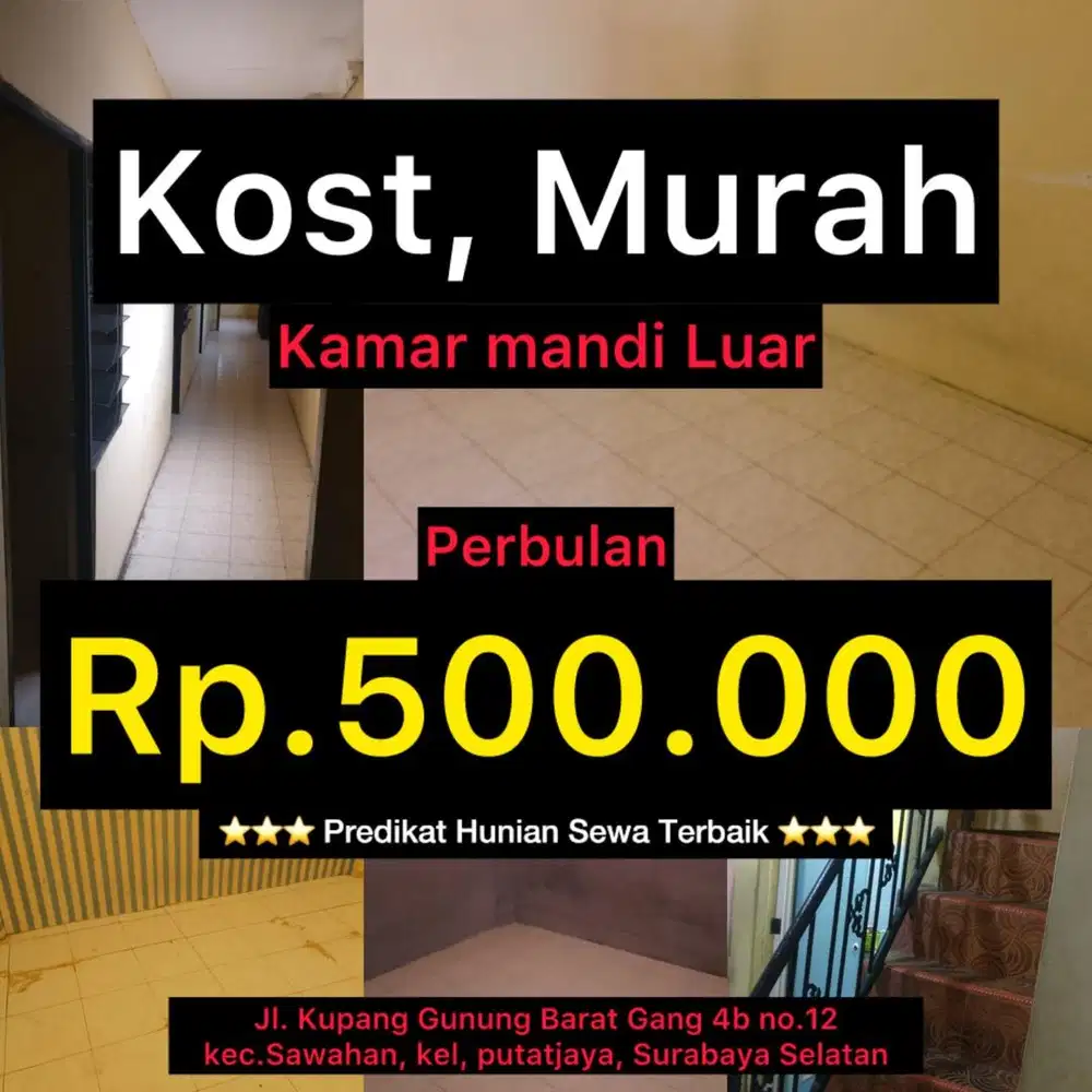 Kost Murah 500rb Surabaya Kota