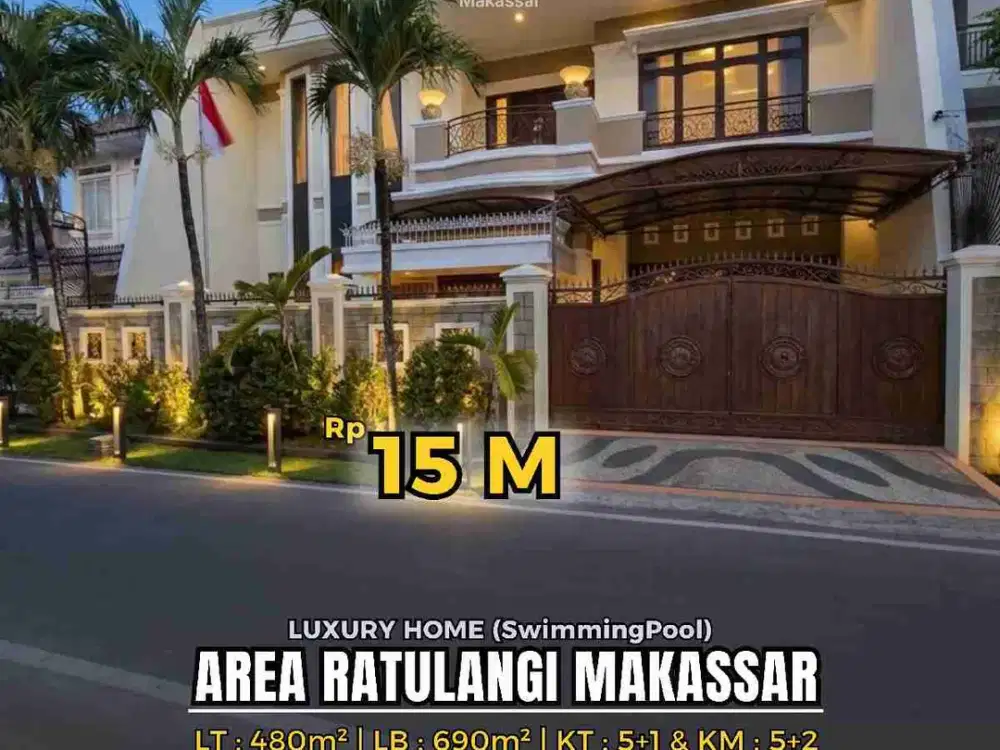 Rumah Mewah Dgn Kolam Renang Tengah Kota Makassar