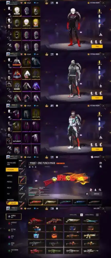 Jual akun ff spek GG aman dan terpercaya