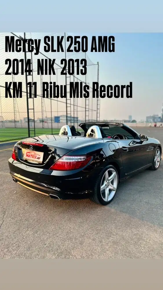 Mercy Slk250 Amg 2014 Nik13 black on black Siap pakai