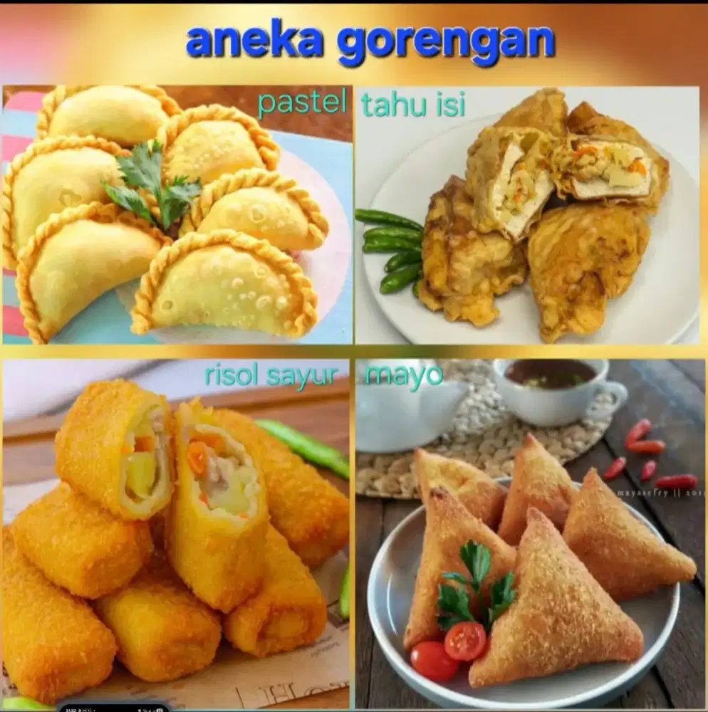 Aneka macam kue untuk acara