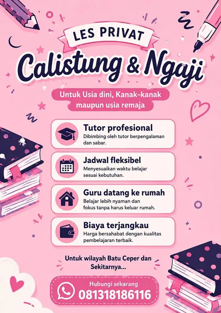 Les Privat Ngaji dan Calistung Anak