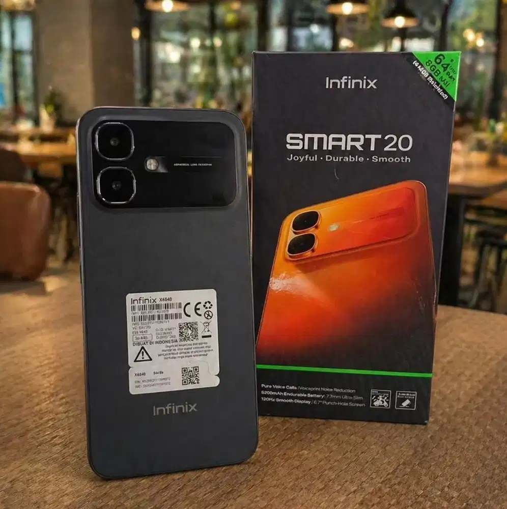 Infinix Smart 20 4/128 black (baru)/msi garansi resmi