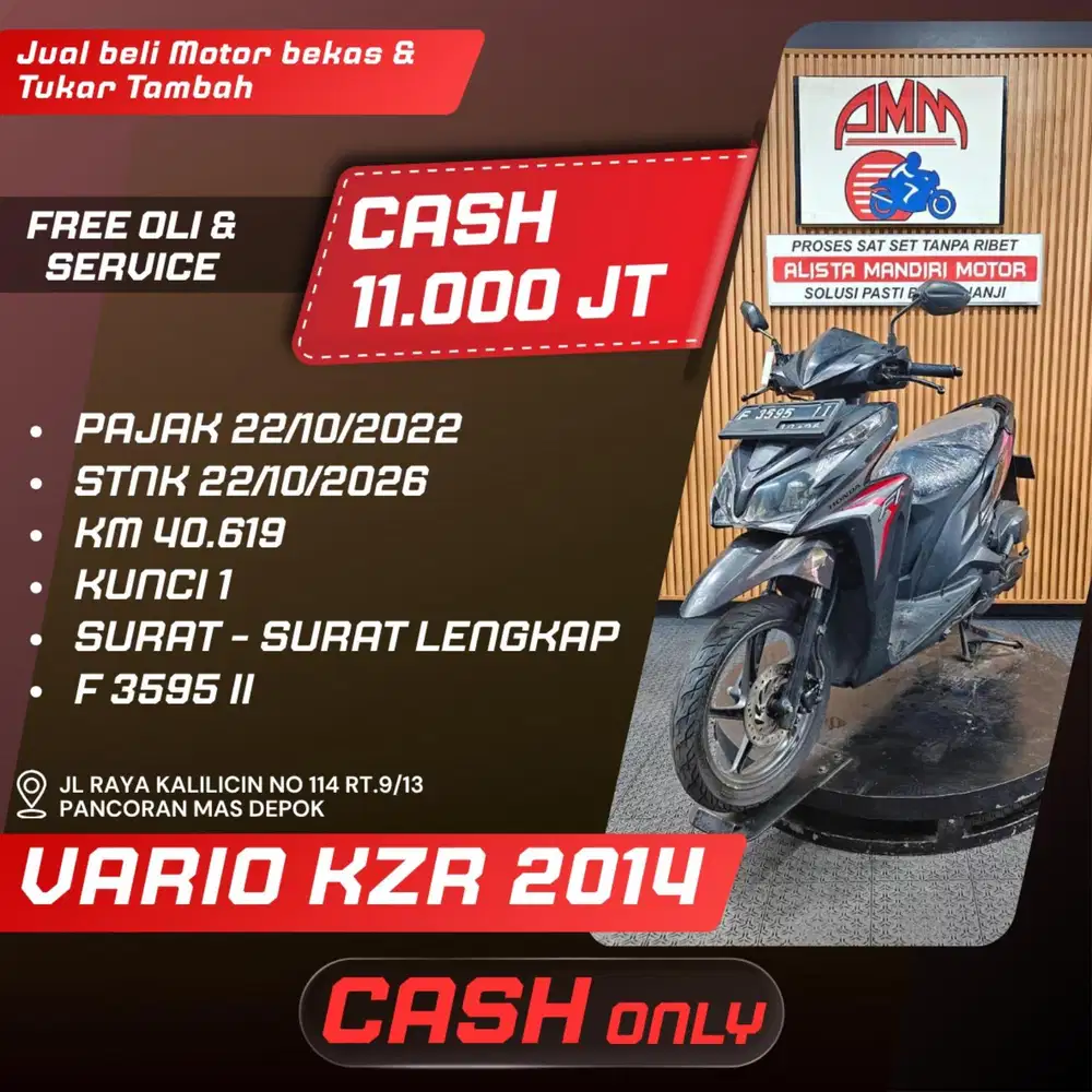 VARIO 125 KZR 2014 CASH ONLY ALISTA