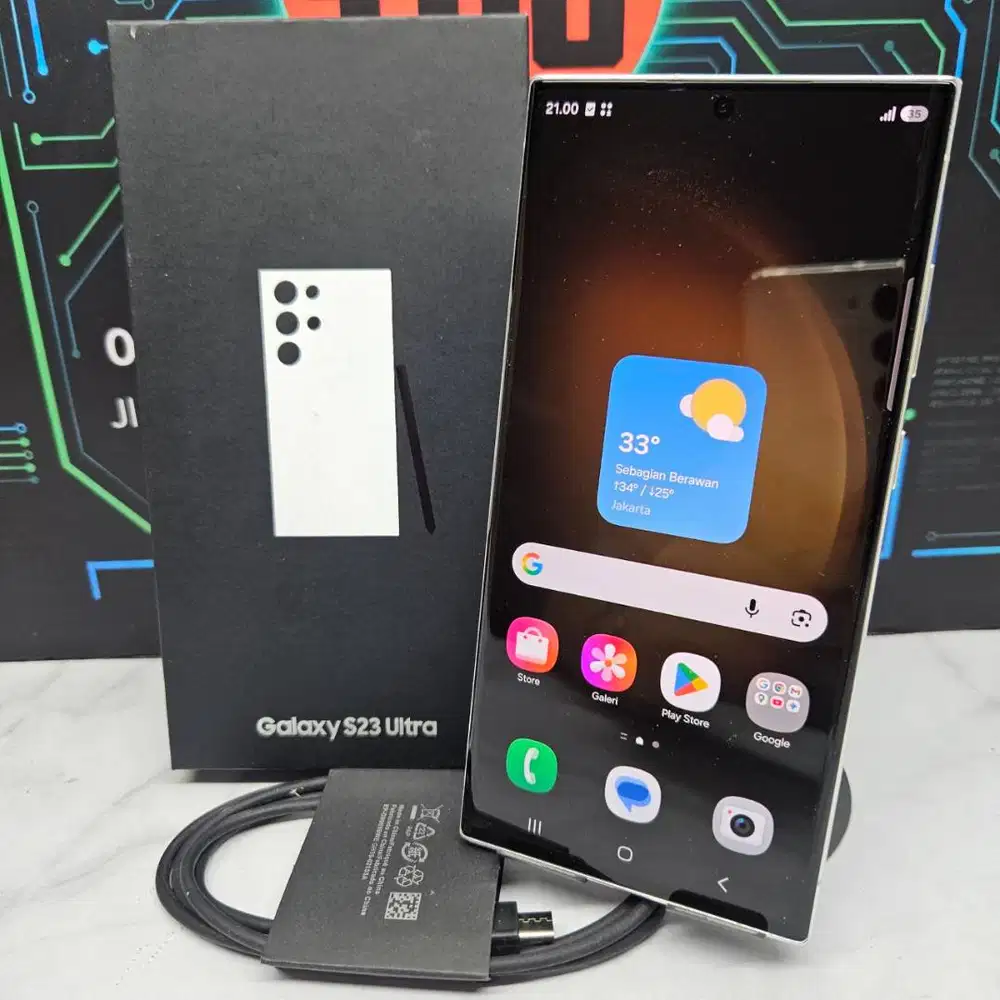Samsung Galaxy S23 Ultra 12/256GB Cream SEIN Resmi Fullset No Minus