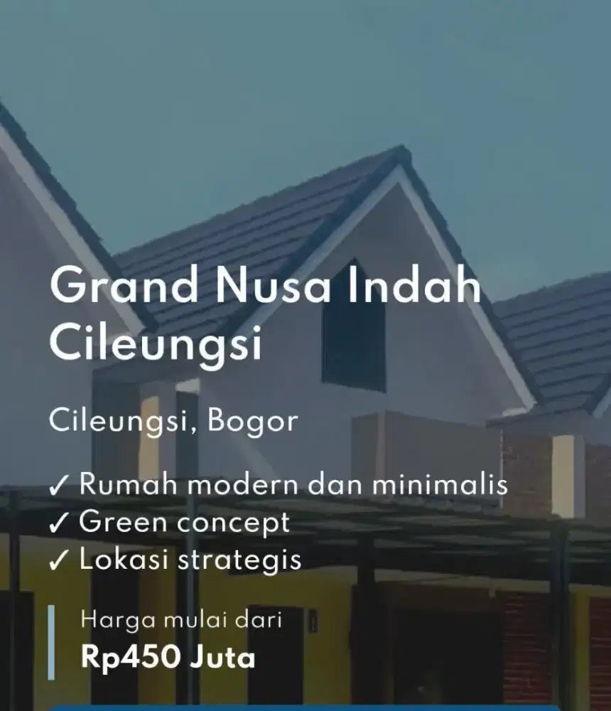 Dijual Rumah Siap Huni Cluster Adighana Grand Nusa Indah Cileungsi